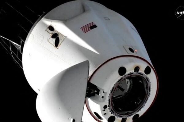 Photo: A Dragon Capsule of the Spacex crew that has Butch Wilmore and Suni Williams maneuvers in space after the ISS decoupling to start a trip to return to Earth on March 18, 2025, in this fixed image taken from the video.