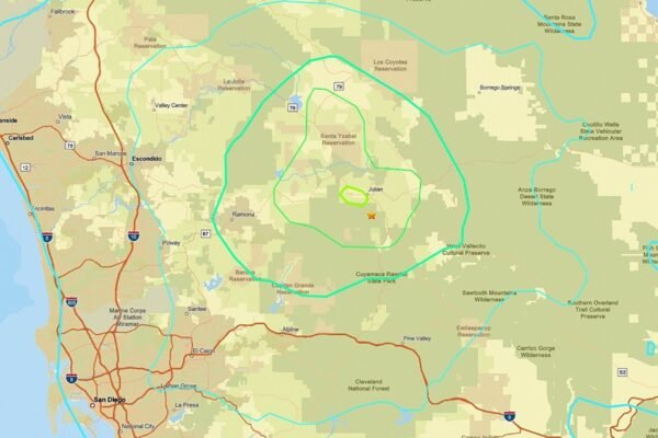 5.2 Magnitude The earthquake beaten in the San Diego area